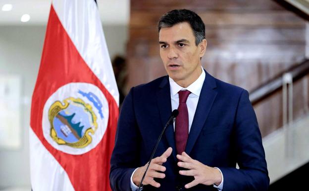 Pedro Sánchez en la Casa Presidencial en San José, Costa Rica.