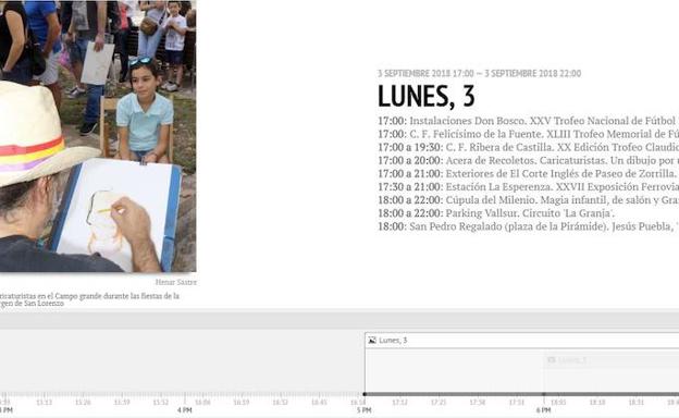 Consulta de forma interactiva el programa de fiestas del lunes día 3
