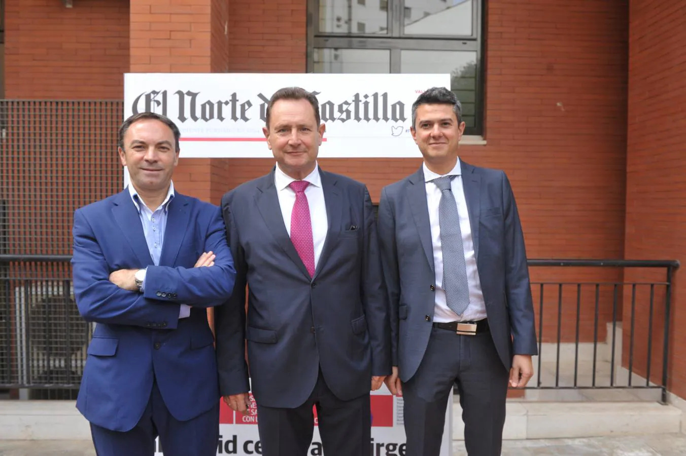 Ernesto González, Teófilo Gómez y Alejandro de la Puente, de Laboral Kutxa.