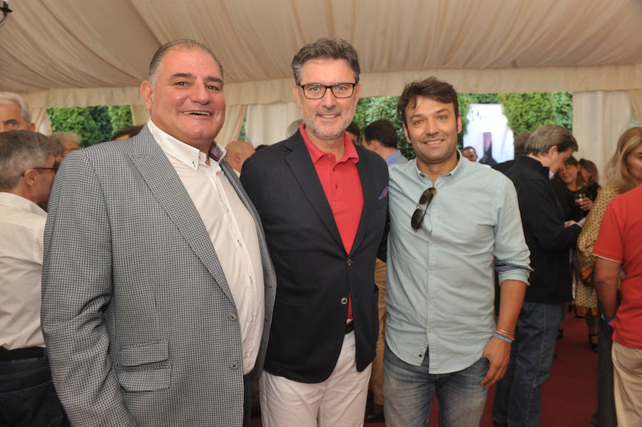 Óscar Soto (Ader), el alcalde de la Granja, José Luis Vázquez, y el regidor de Tordesillas, José Antonio González Poncela.