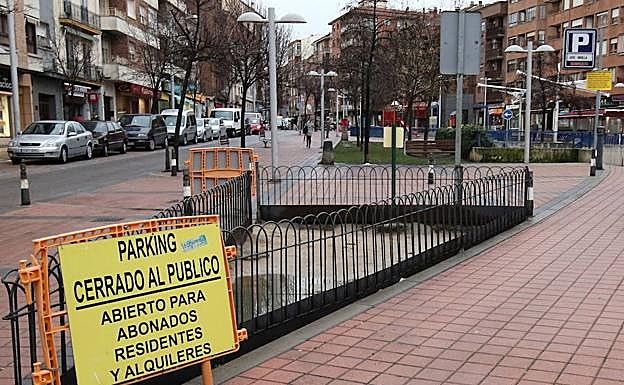 El aparcamiento subterráneo de José Zorrilla permanece cerrado por obras