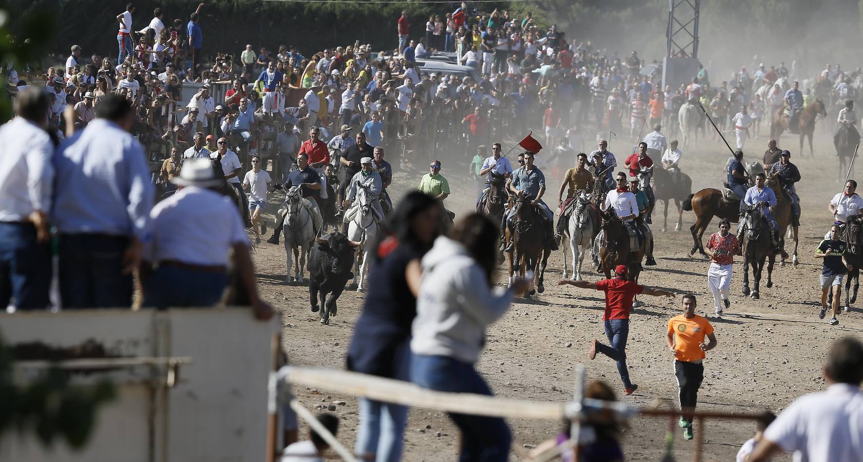 Dos personas han resultado heridas, al parecer uno con una posible cornada en la pierna