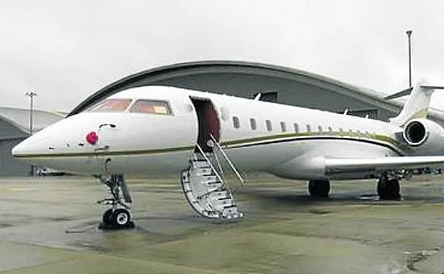 El avión privado en el que viajaron los cuatro condenados.