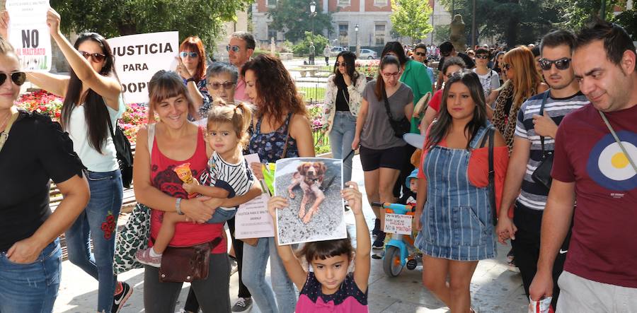 Fotos: Medio millar de personas reclaman justicia para el perro Cooper en Santovenia