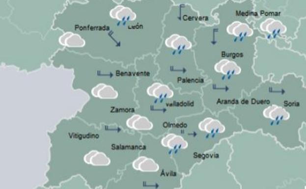 Previsión para el domingo en Castilla y León. 