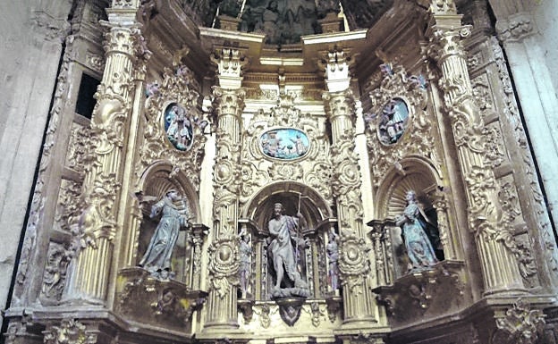 Retablo de San Juan Bautista de la iglesia de San Hipólito de Tá mara. 