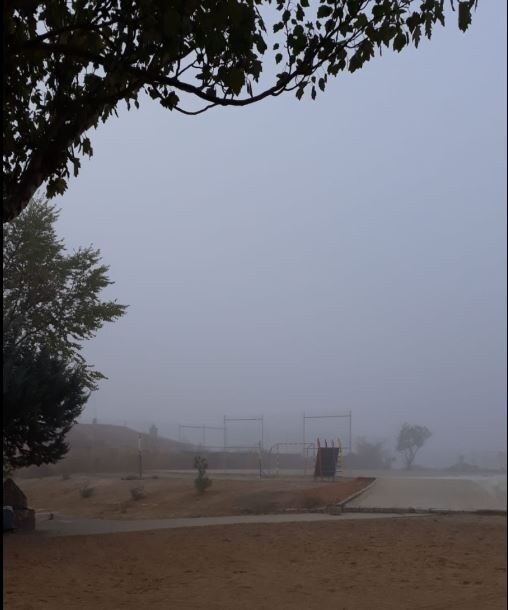 Niebla en Tordesillas (Valladolid).