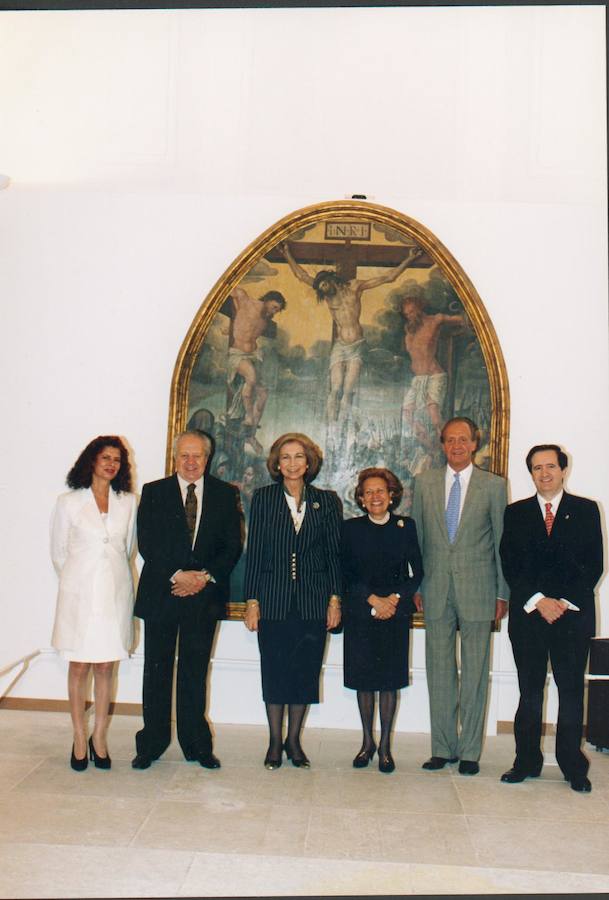 La exministra participó en la visita de los Reyes a Tordesillas en 1994 con motivo de los actos de celebración del V Centenario del Tratado de Tordesillas.