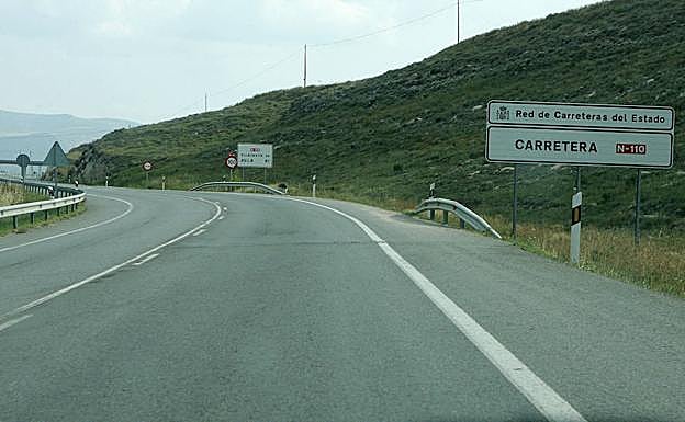 Un tramo de la carretera N-110.