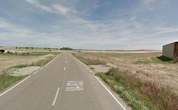 Carretera que une Vega de Ruiponce y Santervás de Campos.