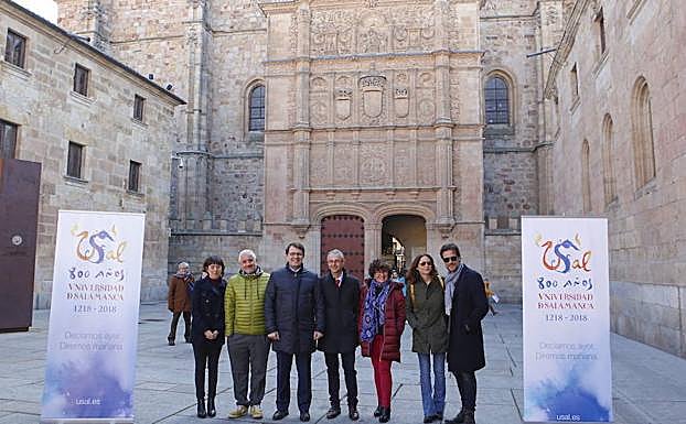 Presentacion del rodaje de la película 'Asesinato en la Universidad' protagonizada por Leonor Watling en Salamanca. 