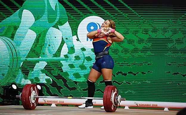 Lydia Valentín, durante su concurso.