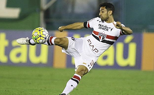 Daniel Correa, durante un partido del Sao Paulo.