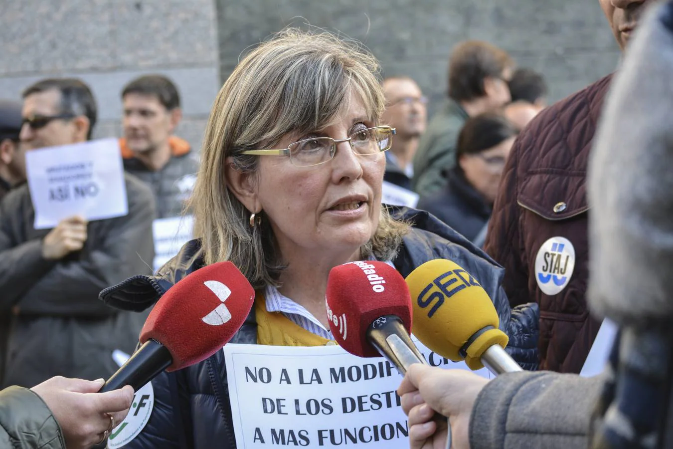 Fotos: Concentración de los trabajadores de la administración de justicia