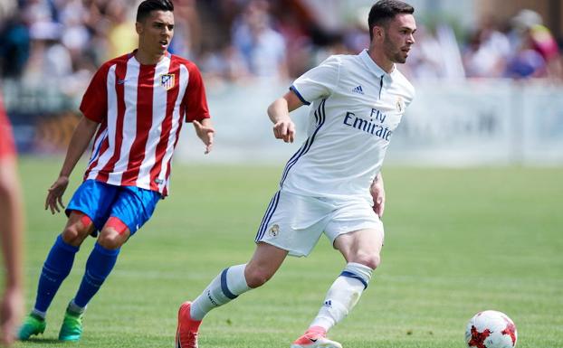 Manu Hernando, en un partido con el Real Madrid. 