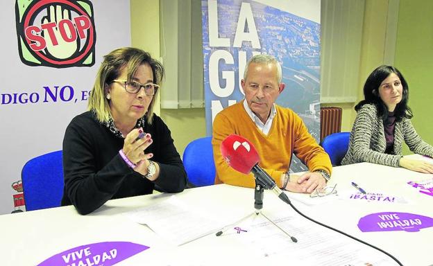 Margarita Rodríguez, Román Rodríguez y Laura Sandino.