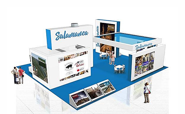 El diseño del expositor de Salamanca en Intur.