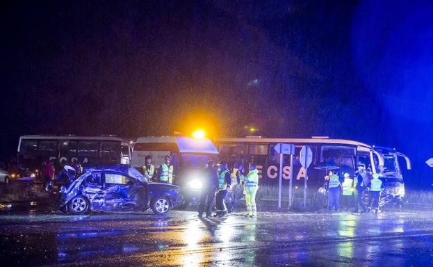 Lugar donde se ha producido el accidente, en la N-601. 