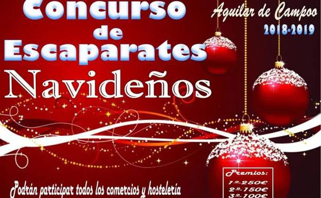 Cartel del concurso de escaparates de Aguilar de Campoo. 