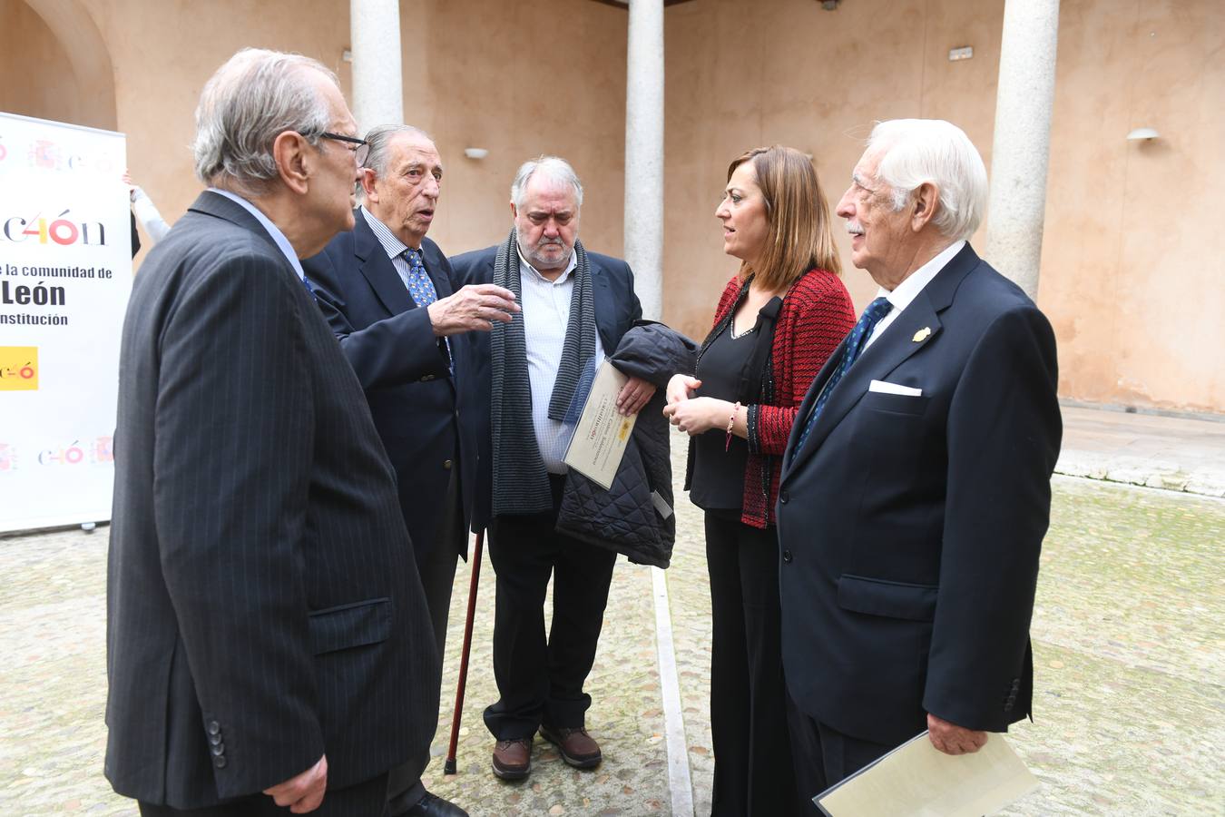 Demetrio Madrid, José Constantino Nalda, Juan José Lucas y Jesús Posada participan en el acto 'Construcción y desarrollo de la comunidad de Castilla y León en el marco de la Constitución', celebrado en las Casas del Tratado de Tordesillas 