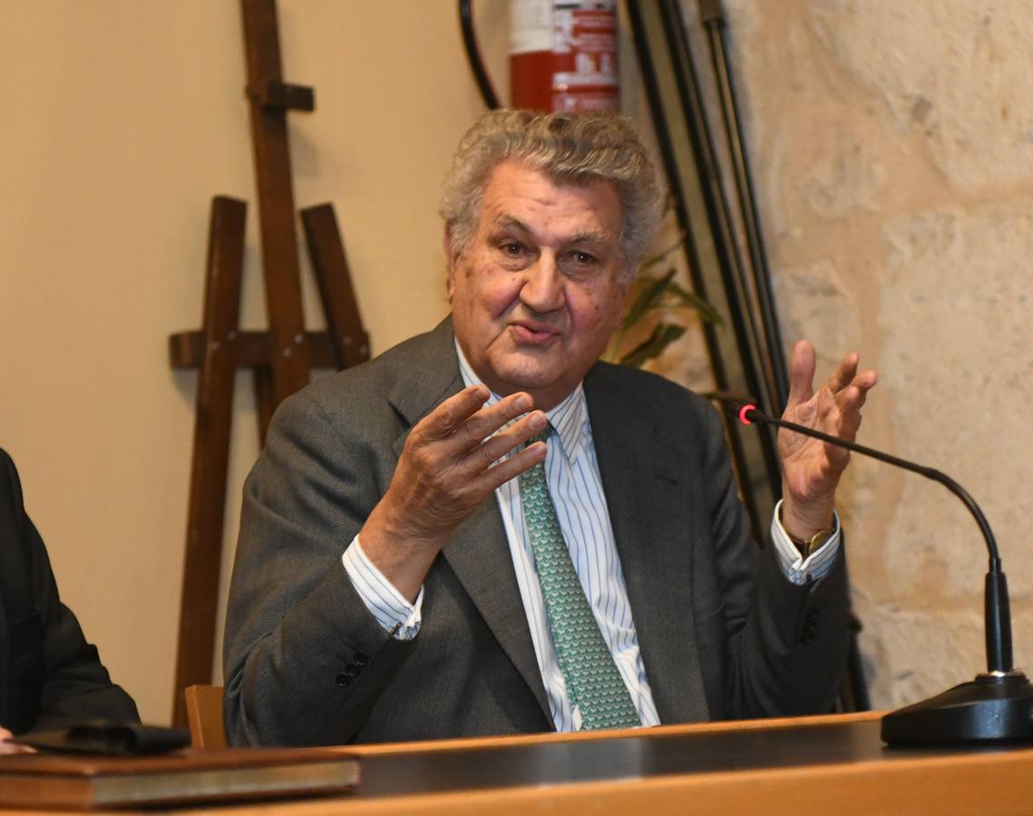 Demetrio Madrid, José Constantino Nalda, Juan José Lucas y Jesús Posada participan en el acto 'Construcción y desarrollo de la comunidad de Castilla y León en el marco de la Constitución', celebrado en las Casas del Tratado de Tordesillas 