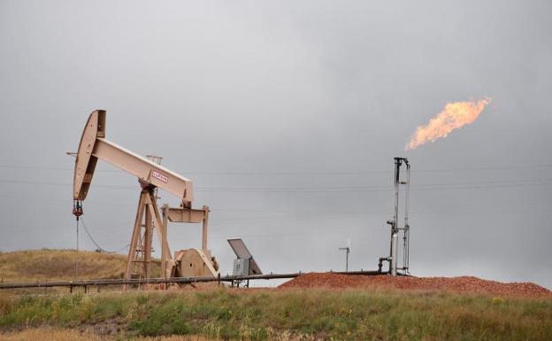 Extracción de petróleo en Williston, Dakota del Norte. 
