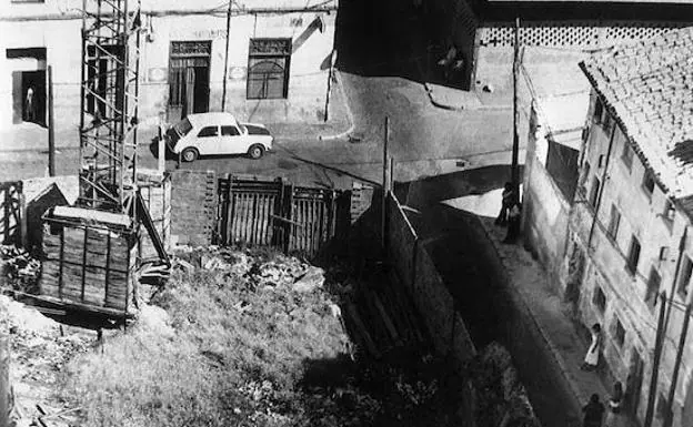 Vista aérea de la calle Padilla, a finales de los 80. 