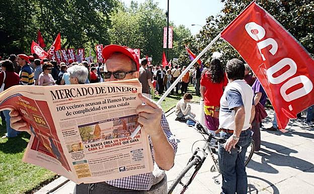 Manifestación de los sindicatos en el Día del Trabajador. 