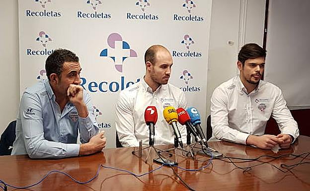 David Pisonero, Adrián Fernández y Rubén Río, durante la rueda de prensa. 