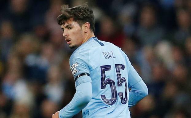 Brahim Díaz, con la camiseta del Manchester City. 