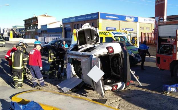 Estado en el que quedó uno de los vehículos implicados en el accidente. 