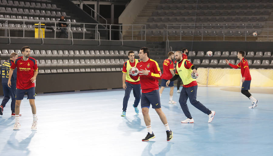 Fotos: La Selección Española ya entrena en el pabellón