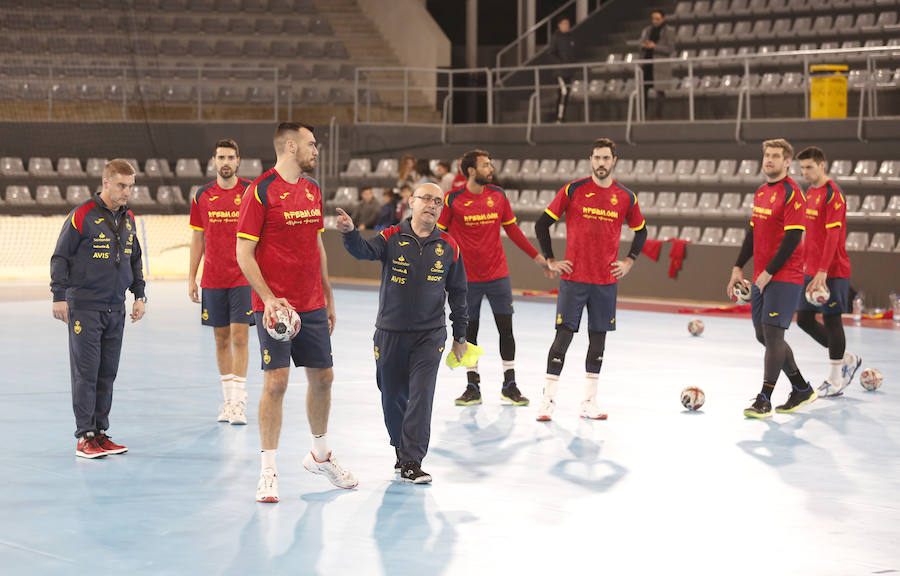 Fotos: La Selección Española ya entrena en el pabellón