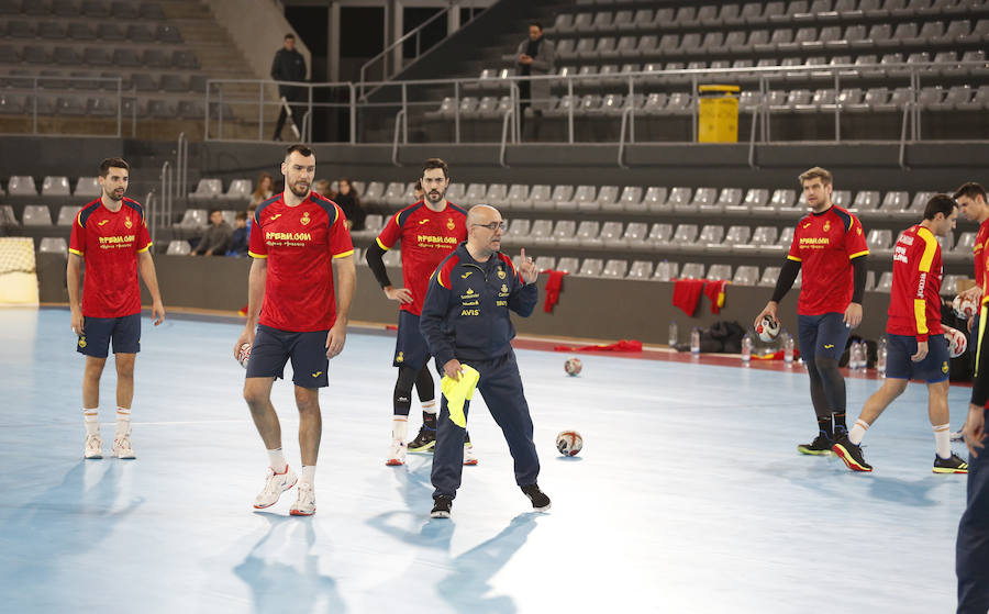 Fotos: La Selección Española ya entrena en el pabellón