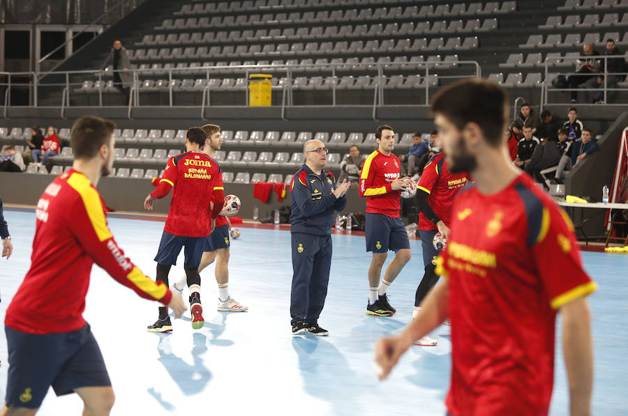 Fotos: La Selección Española ya entrena en el pabellón