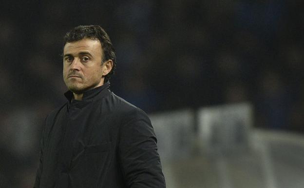 Luis Enrique, durante el Real Sociedad-Barça de enero de 2015.