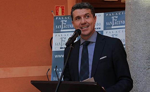 Andrés Torquemada, durante el acto socialista celebrado ayer.