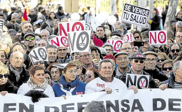 Participantes de la manifiestación regional del 20 de enero del año pasado en Valladolid.