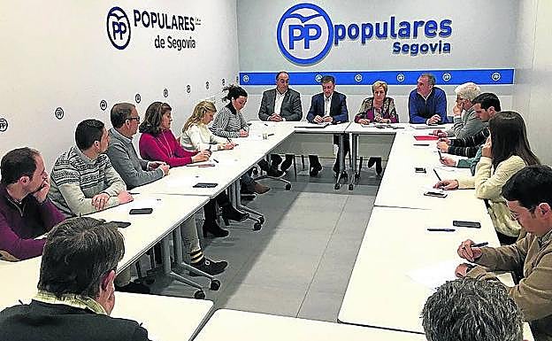 Reciente reunión orgánica del PP de Segovia. 