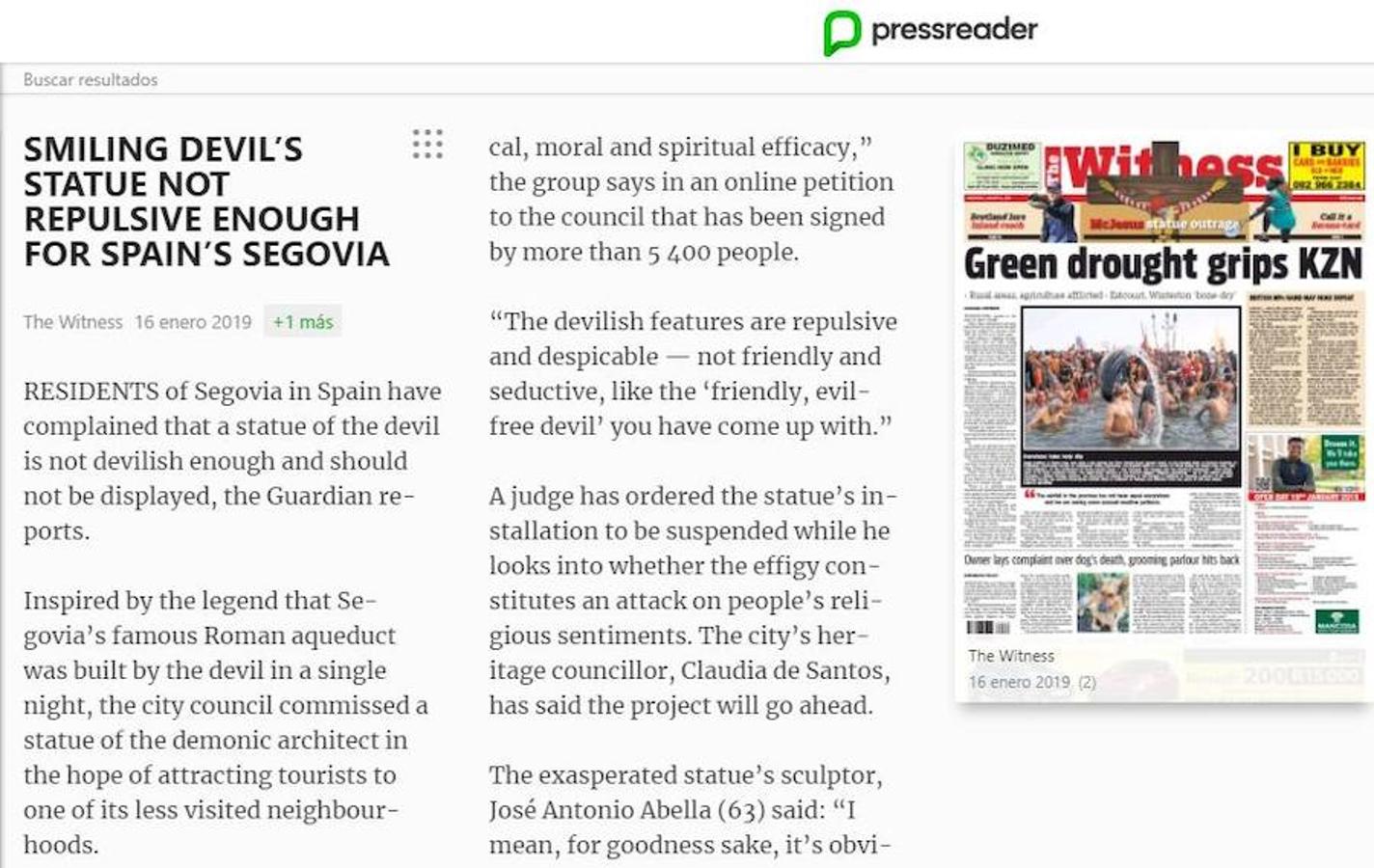 Fotos: Noticias del diablillo de Segovia en medios del mundo