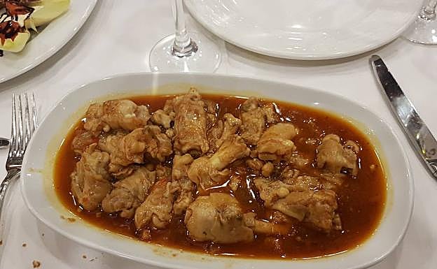 Manillas de lechazo de Casa Pepe's, en Palencia. 