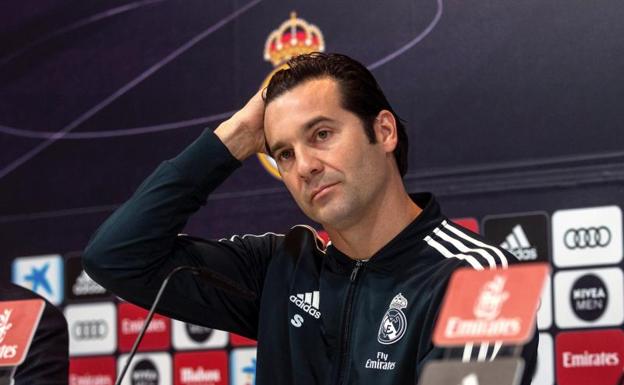 Santiago Solari, durante la rueda de prensa. 