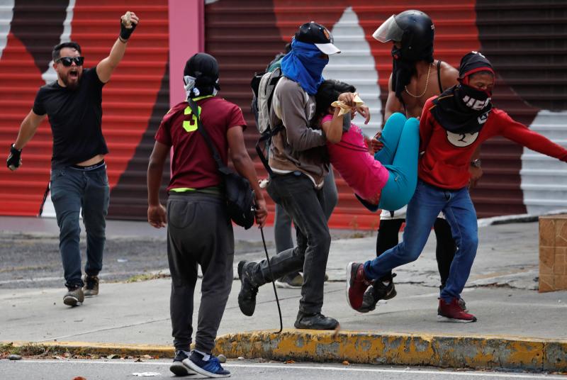 Fotos: Enfrentamientos en Venezuela tras la autoproclamación de Juan Guaidó