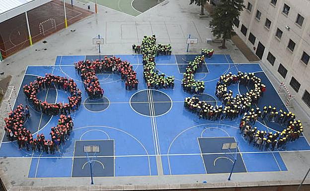 Día de la Paz en un colegio de Valladolid. 