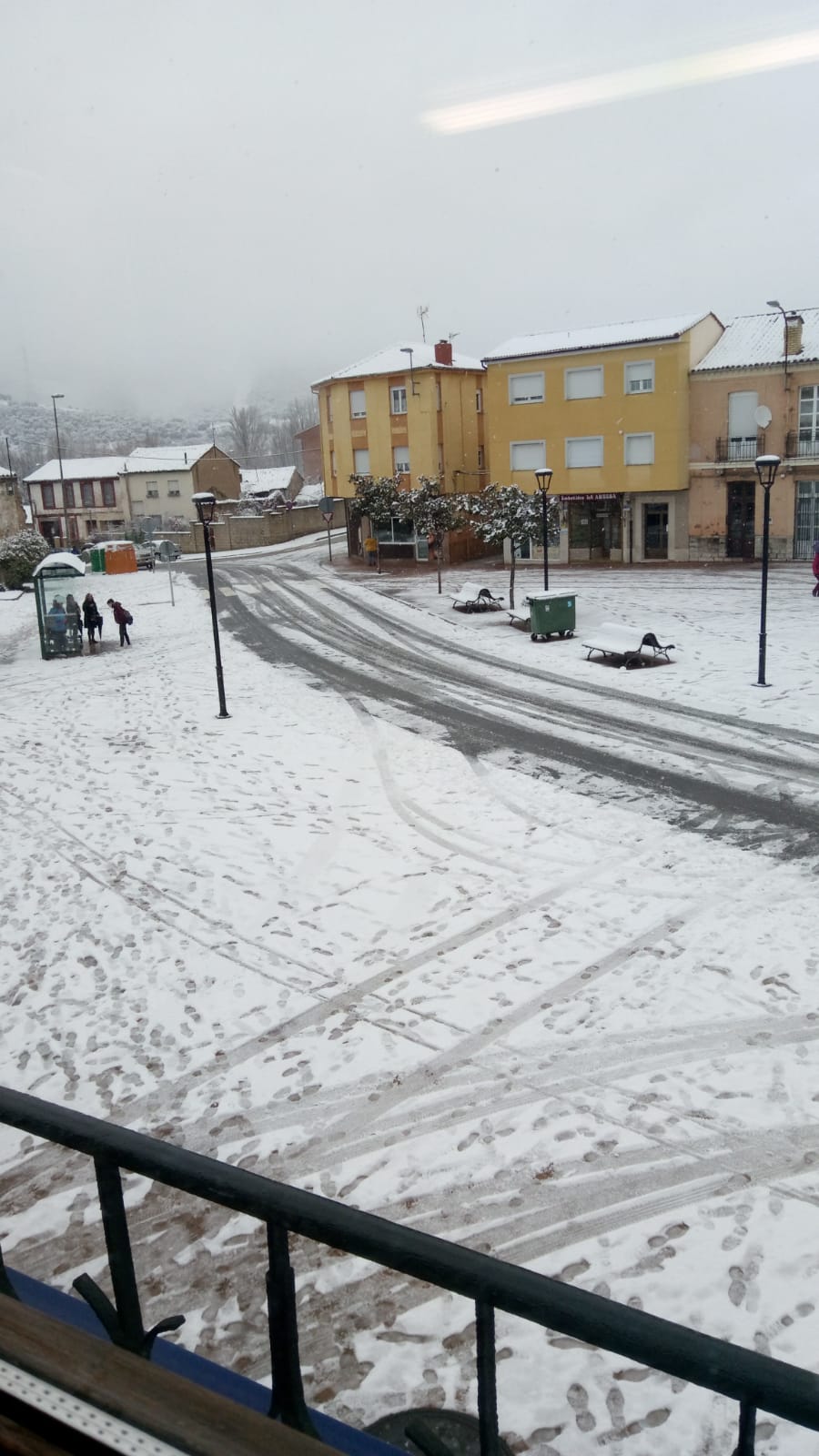 La nieve cierra dos puertos en León y Burgos, embolsa camiones en la A-52, en Sanabria, y obliga a usar cadenas en tres tramos. En las fotos, imágenes de León capital y de la provincia de León