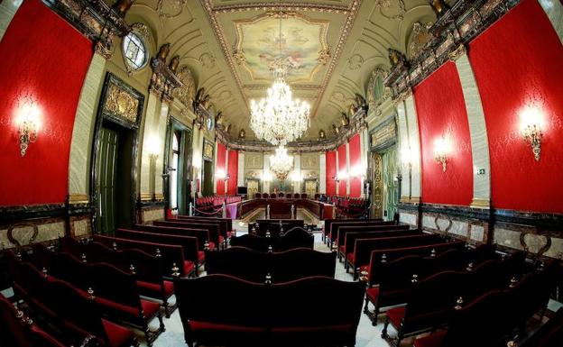 Vista general de la Sala Penal del Tribunal Supremo en la que tendrá lugar el juicio del 'procés'. 