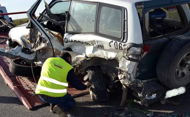 Estado en el que quedó uno de los coches implicados.