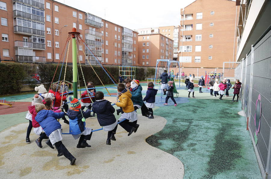 Recreo en un colegio de Palencia. 