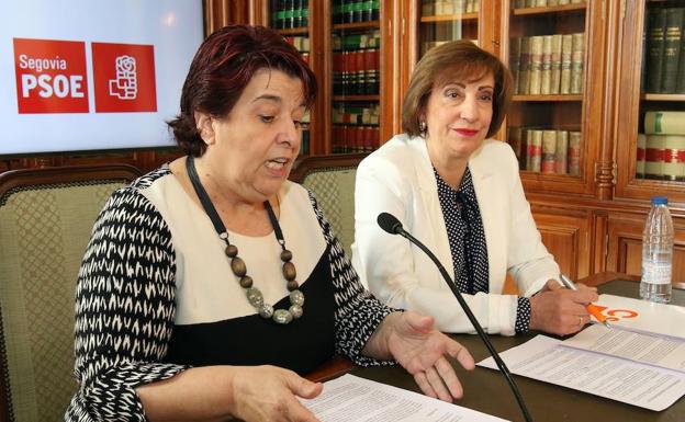 Clara Luquero y María José García Orejana, en la firma del acuerdo.