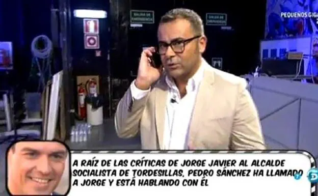 Imagen de la llamada de Pedro Sánchez a Telecinco en 2014. 